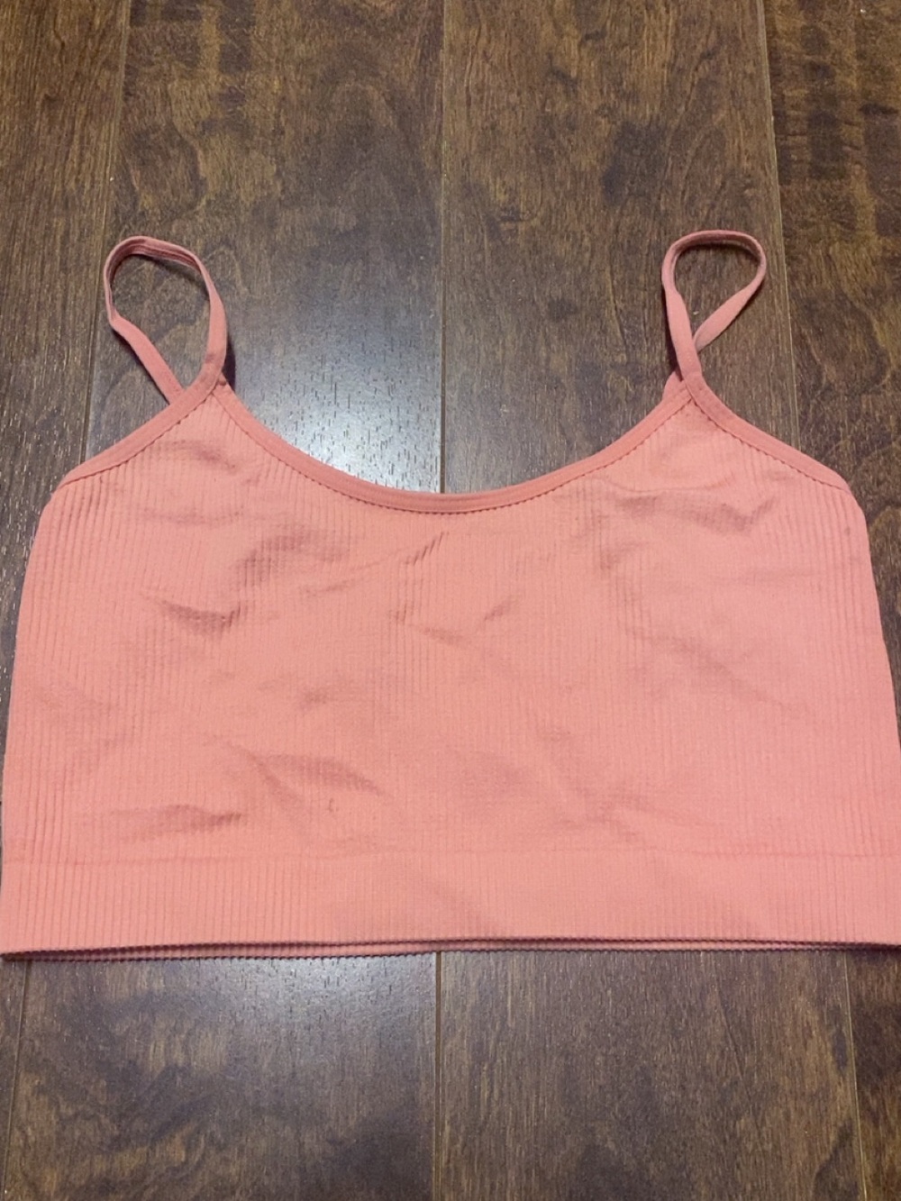 Ardene Coral Ribbed Cami Crop Top